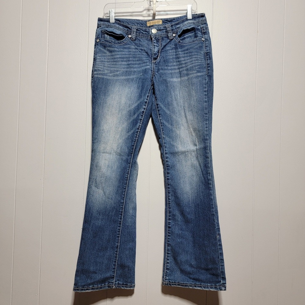 Nine‎ West Vintage America Collection Bootcut Jeans Blue Embroidered Size 6/28